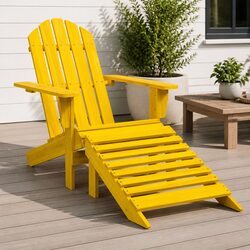 Enjoy Your Outdoors with the Adirondack Chair and Ottoman