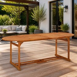 Friendly Solid Acacia Outdoor Dining Table 220x90x75 cm