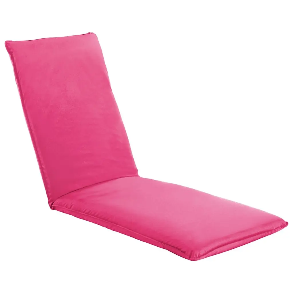 Foldable Sunlounger Pink 5-Level Adjustable Outdoor Garden Beach Reclining Chair