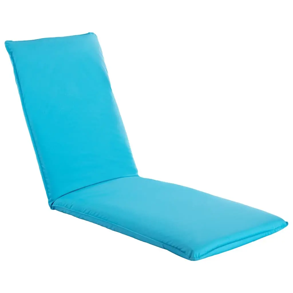 Adjustable 5-Level Foldable Sunlounger Blue 600D Oxford Fabric Garden and Beach Relaxation Chair