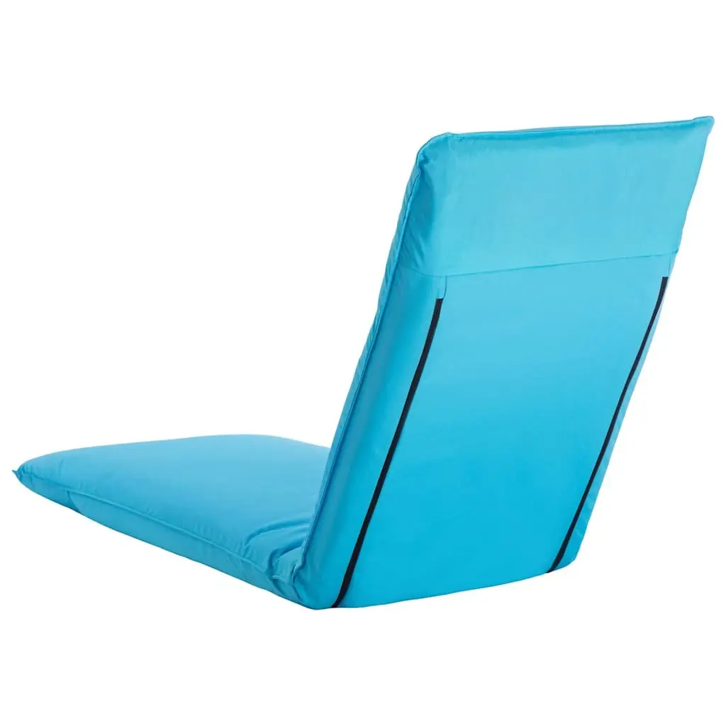 Adjustable 5-Level Foldable Sunlounger Blue 600D Oxford Fabric Garden and Beach Relaxation Chair