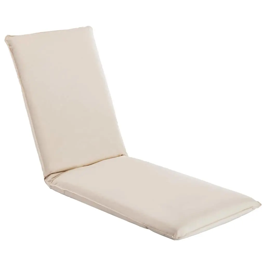 Foldable Sunlounger 5-Level Adjustable Outdoor Lounge Chair White