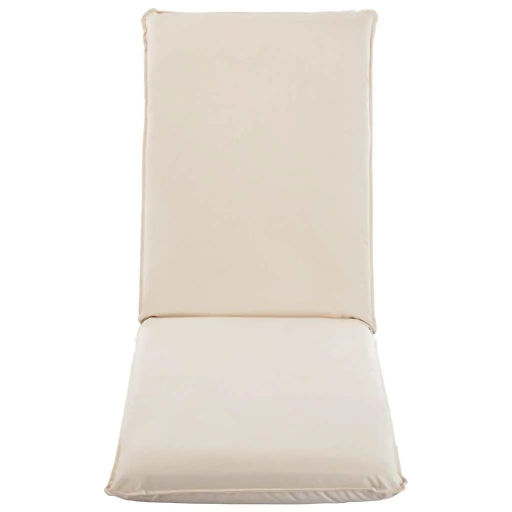 Foldable Sunlounger 5-Level Adjustable Outdoor Lounge Chair White