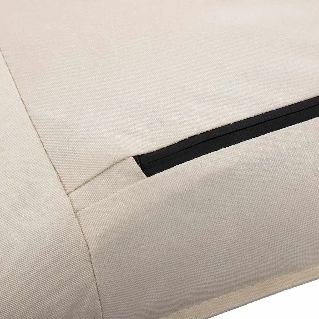 Foldable Sunlounger 5-Level Adjustable Outdoor Lounge Chair White