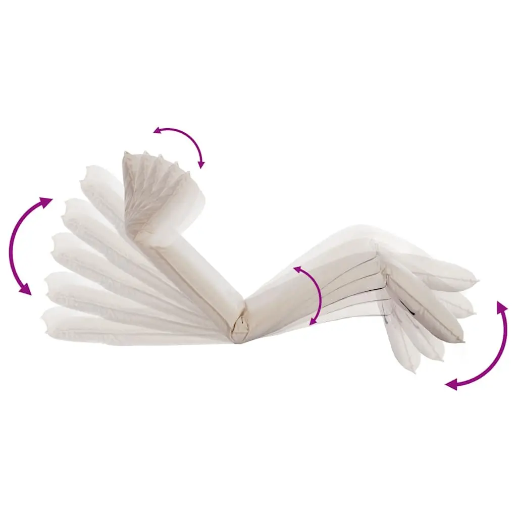 Foldable Sunlounger 5-Level Adjustable Outdoor Lounge Chair White