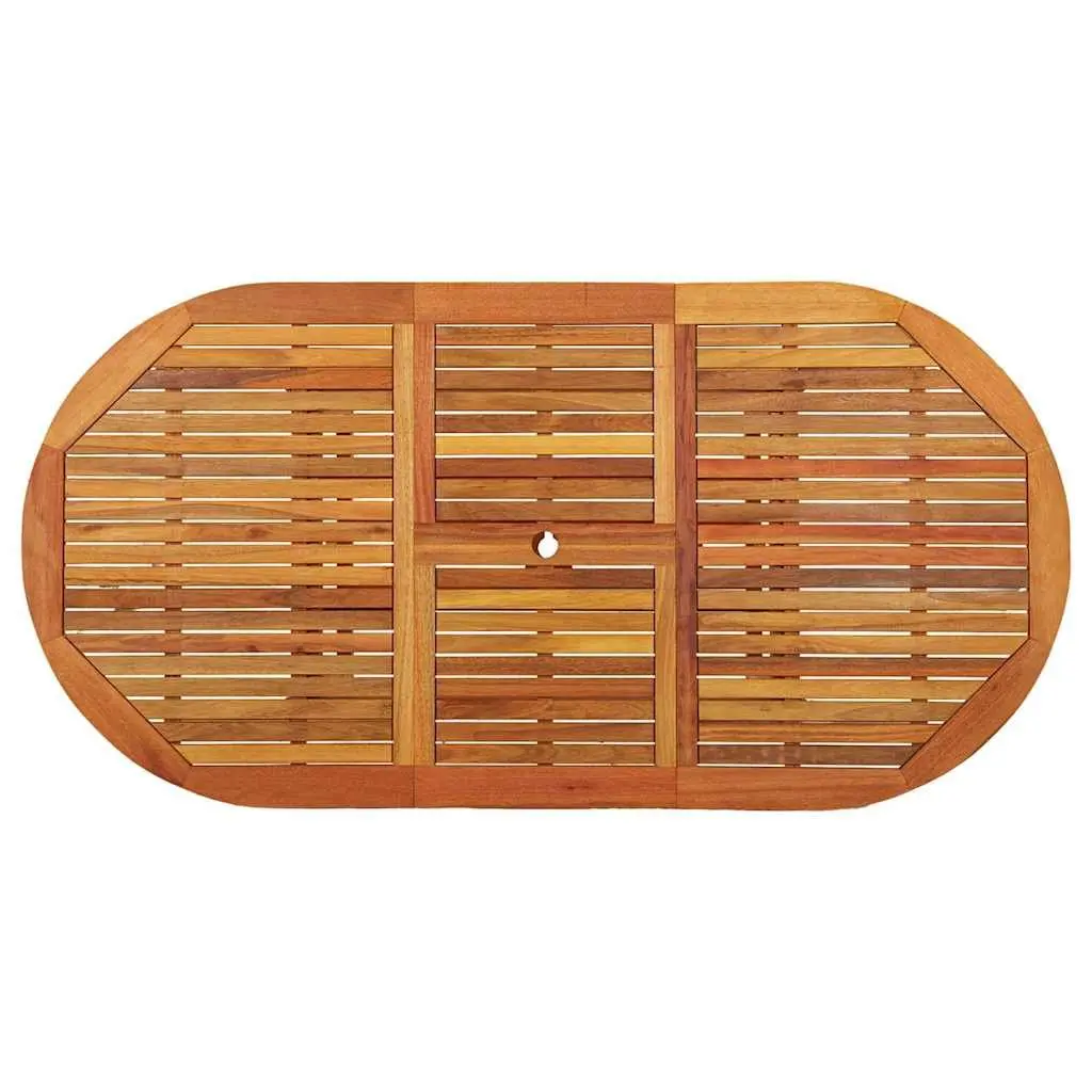 Extendable Garden Table Solid Eucalyptus Wood Outdoor Dining Brown 200 x 100 x 75 cm