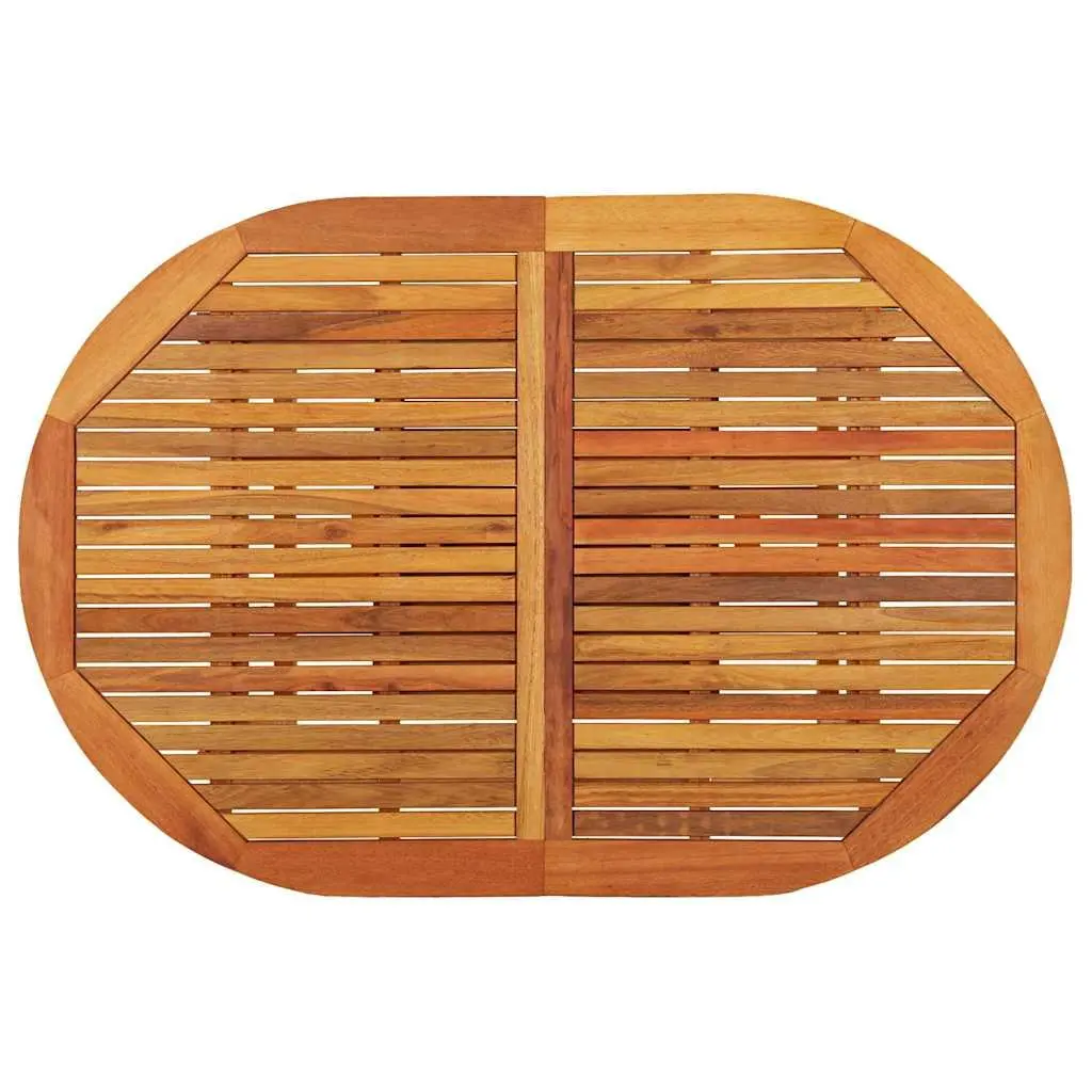 Extendable Garden Table Solid Eucalyptus Wood Outdoor Dining Brown 200 x 100 x 75 cm