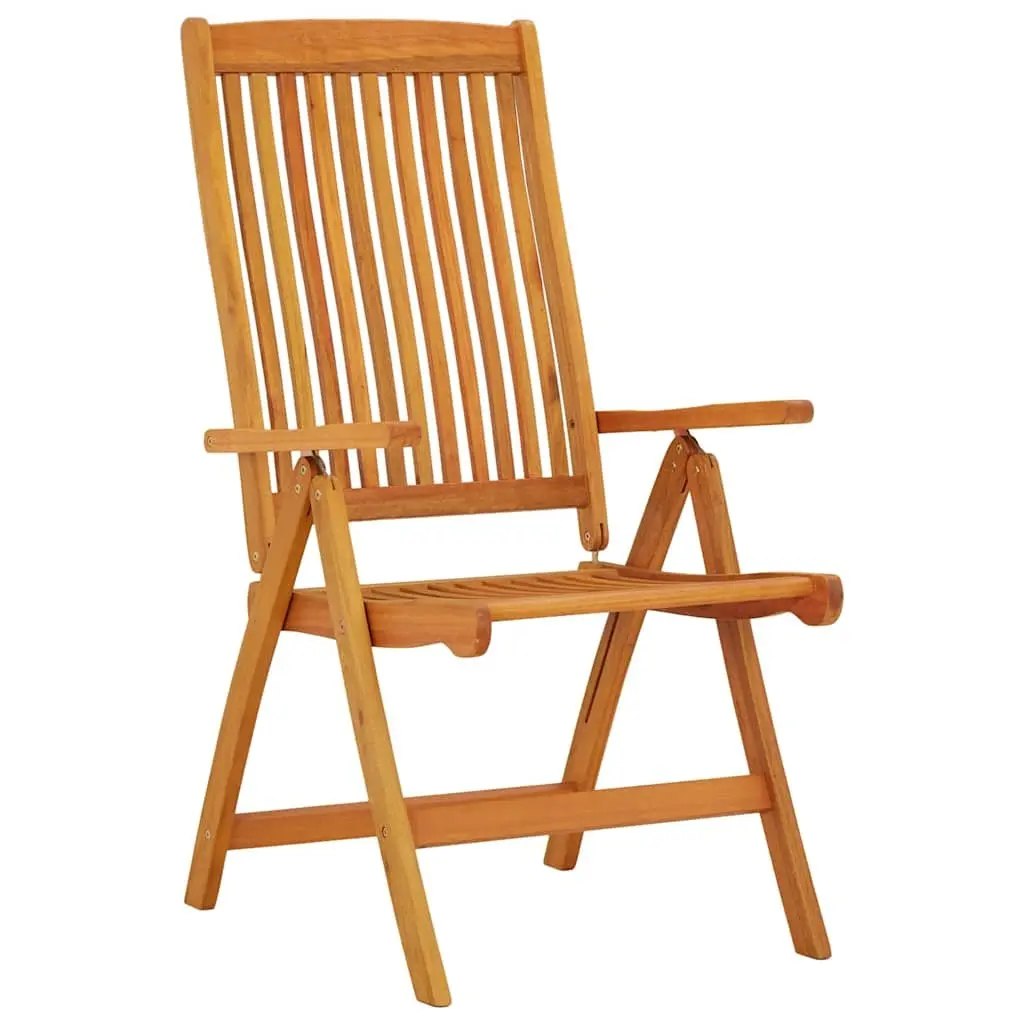 Folding Garden Chairs 2 pcs Solid Wood Eucalyptus Outdoor Seating Brown