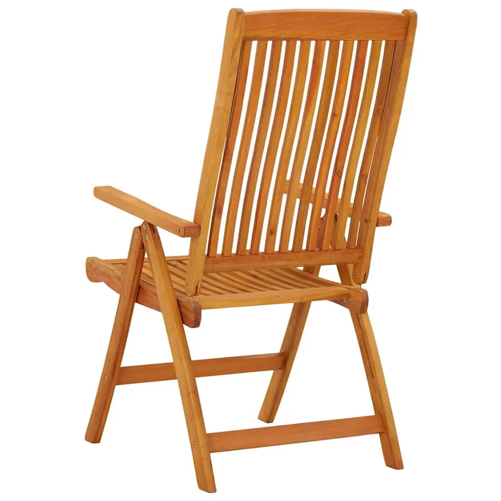 Folding Garden Chairs 2 pcs Solid Wood Eucalyptus Outdoor Seating Brown