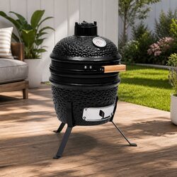Friendly 56cm Black Kamado Grill for Your BBQ Needs