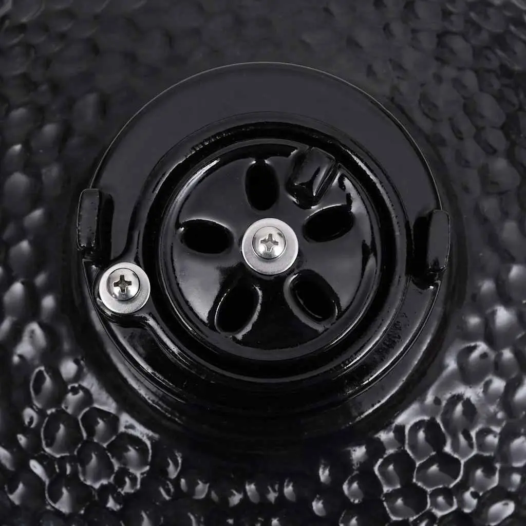 Barbecue Grill Smoker Black Ceramic 56cm Outdoor Cooking Kamado Style