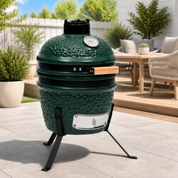 Kamado Barbecue Grill Smoker 56cm Ceramic Outdoor Cooking Green