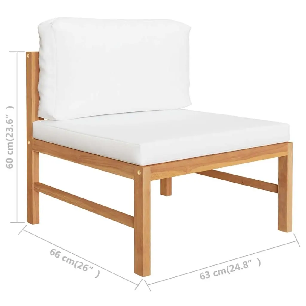 Outdoor Sectional Sofa Lounge Set 2 Piece Cream Cushions Garden Seating