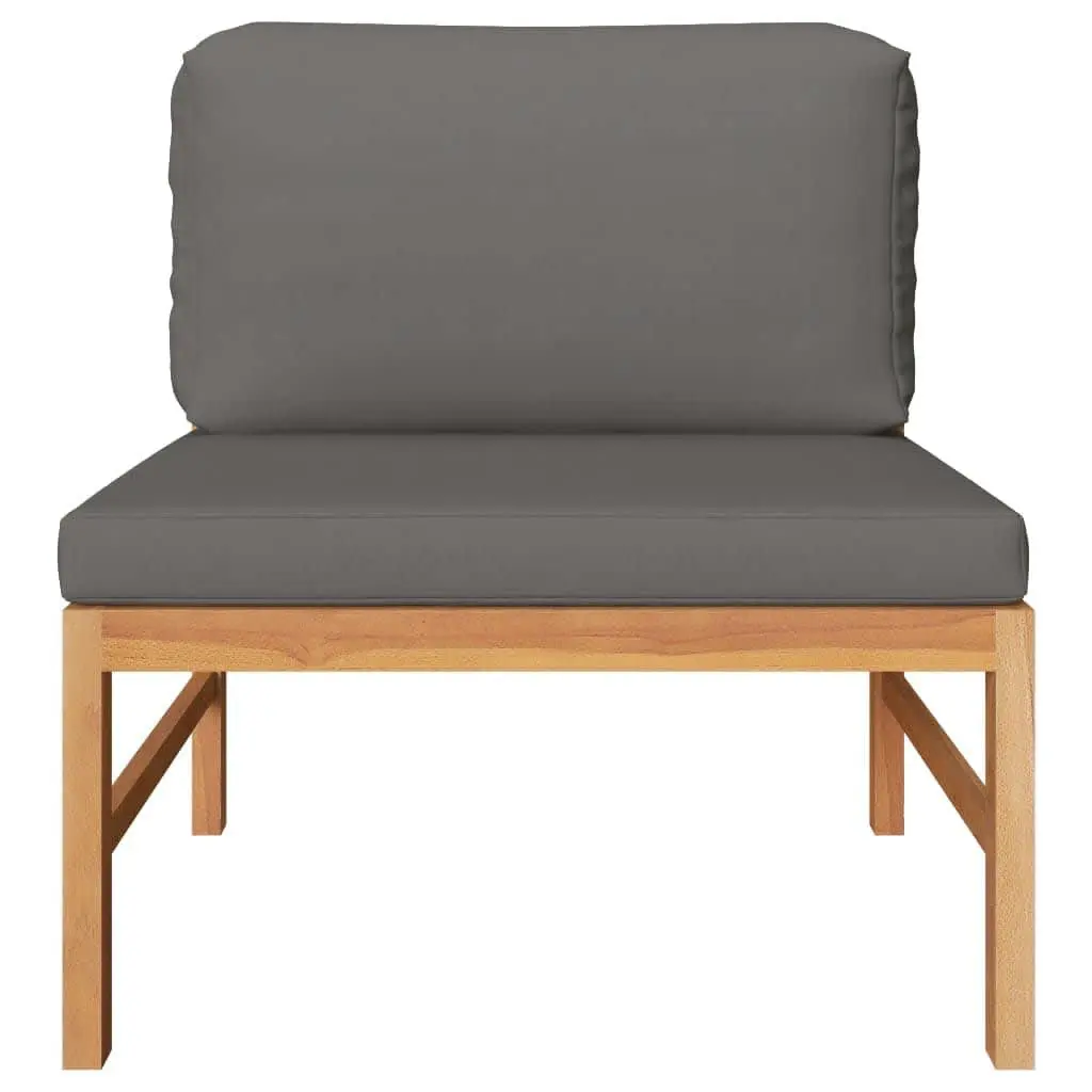 Outdoor Sectional Sofa Lounge Set 2 Piece Garden Patio Furniture Grey Cushions