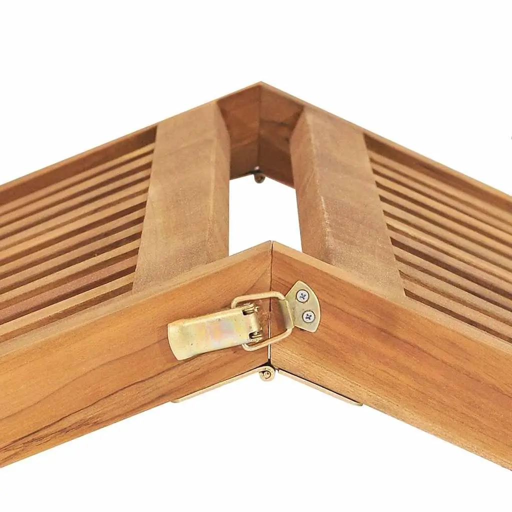 Folding Teak Wood Sun Lounger Outdoor Patio Garden Deck Chair