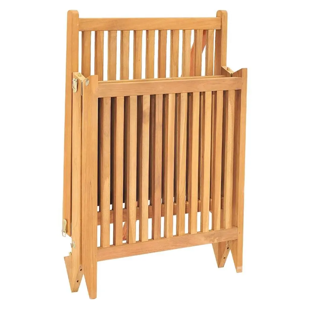 Folding Teak Wood Sun Lounger Outdoor Patio Garden Deck Chair