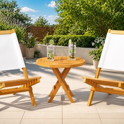 Welcome this Round Teak Wood Table Top to Your Home