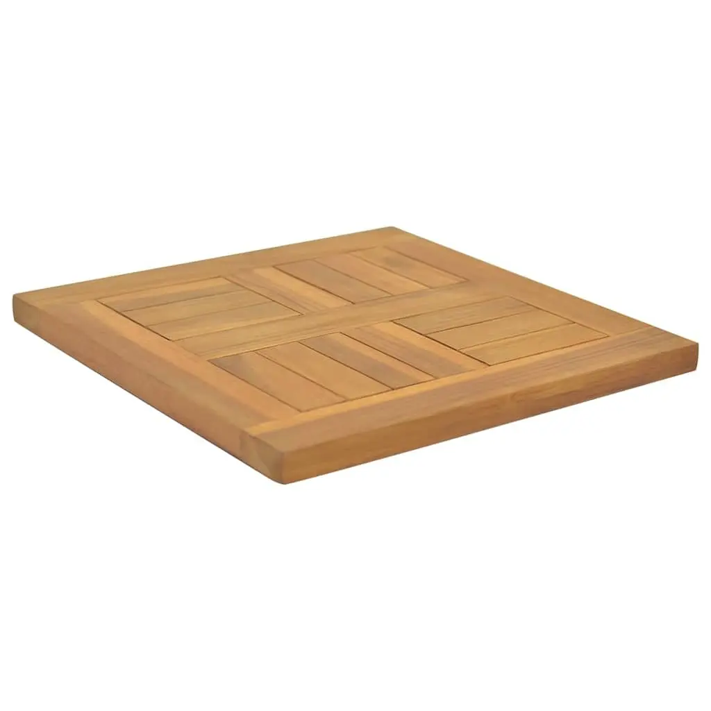 Square Solid Wood Teak Table Top Brown 40x40x2.5cm Replacement Surface