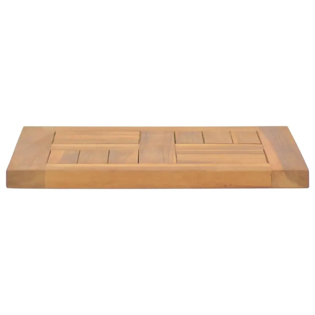 Square Solid Wood Teak Table Top Brown 40x40x2.5cm Replacement Surface