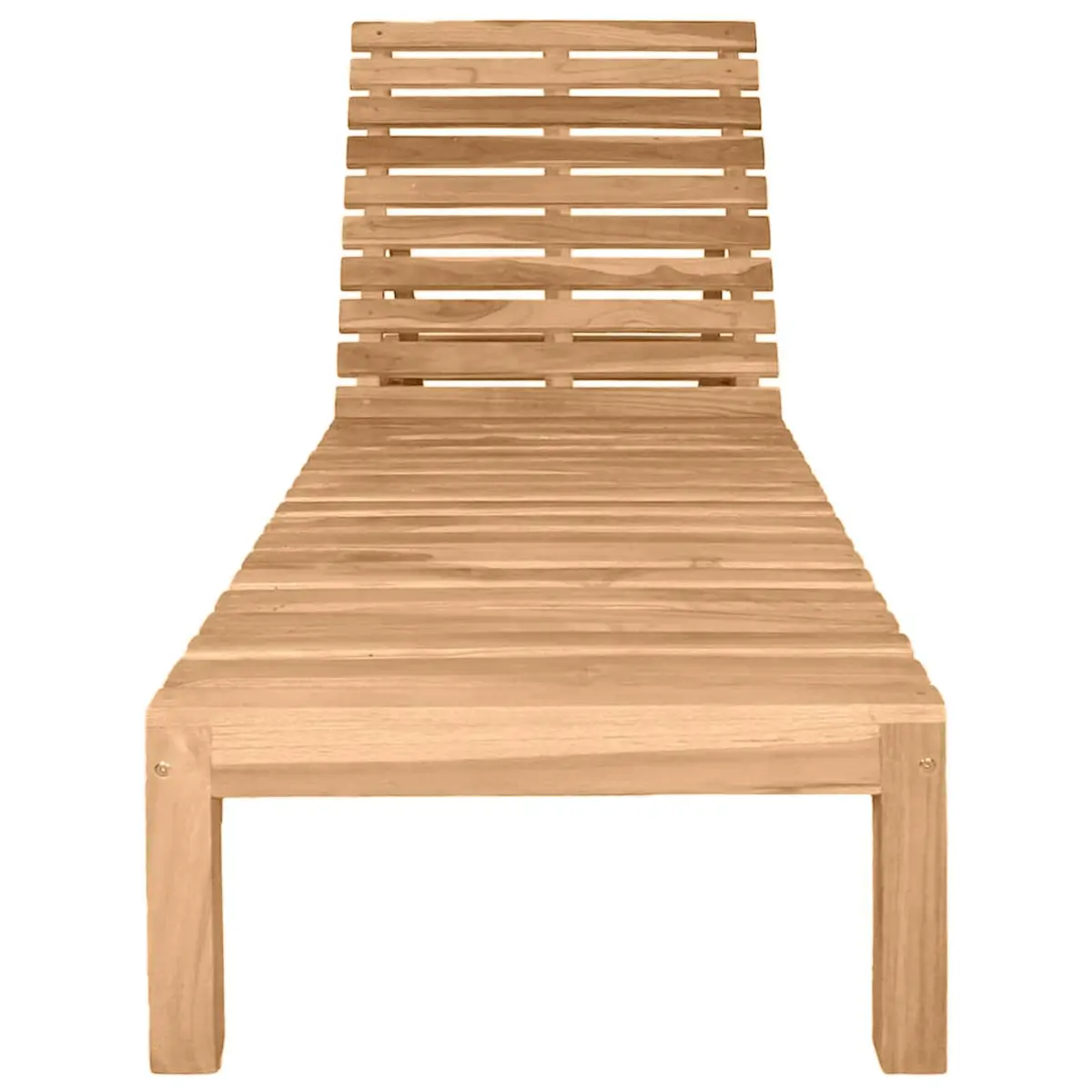 Sun Lounger Solid Teak Wood Garden Patio Outdoor Furniture Relaxing Lounge Chair