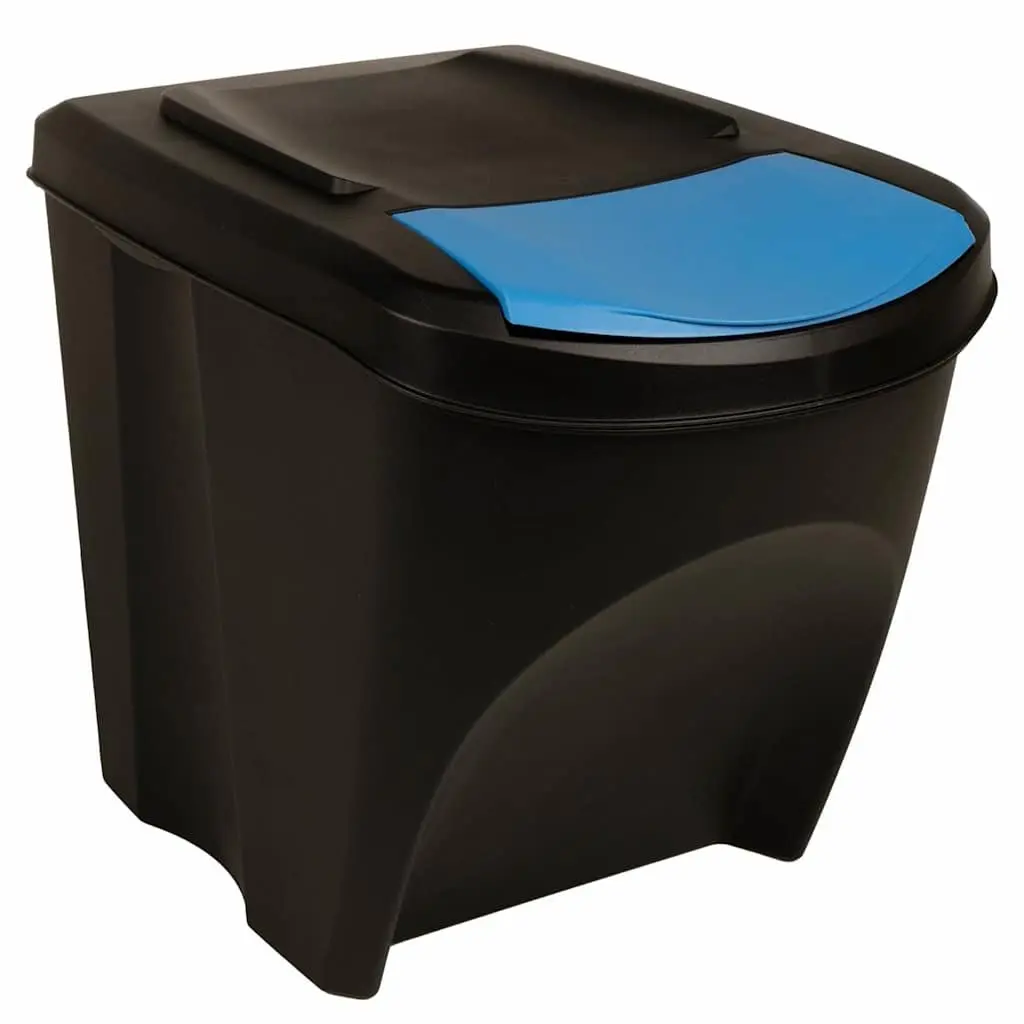 Stackable Rubbish Bin Boxes Anthracite 75 L