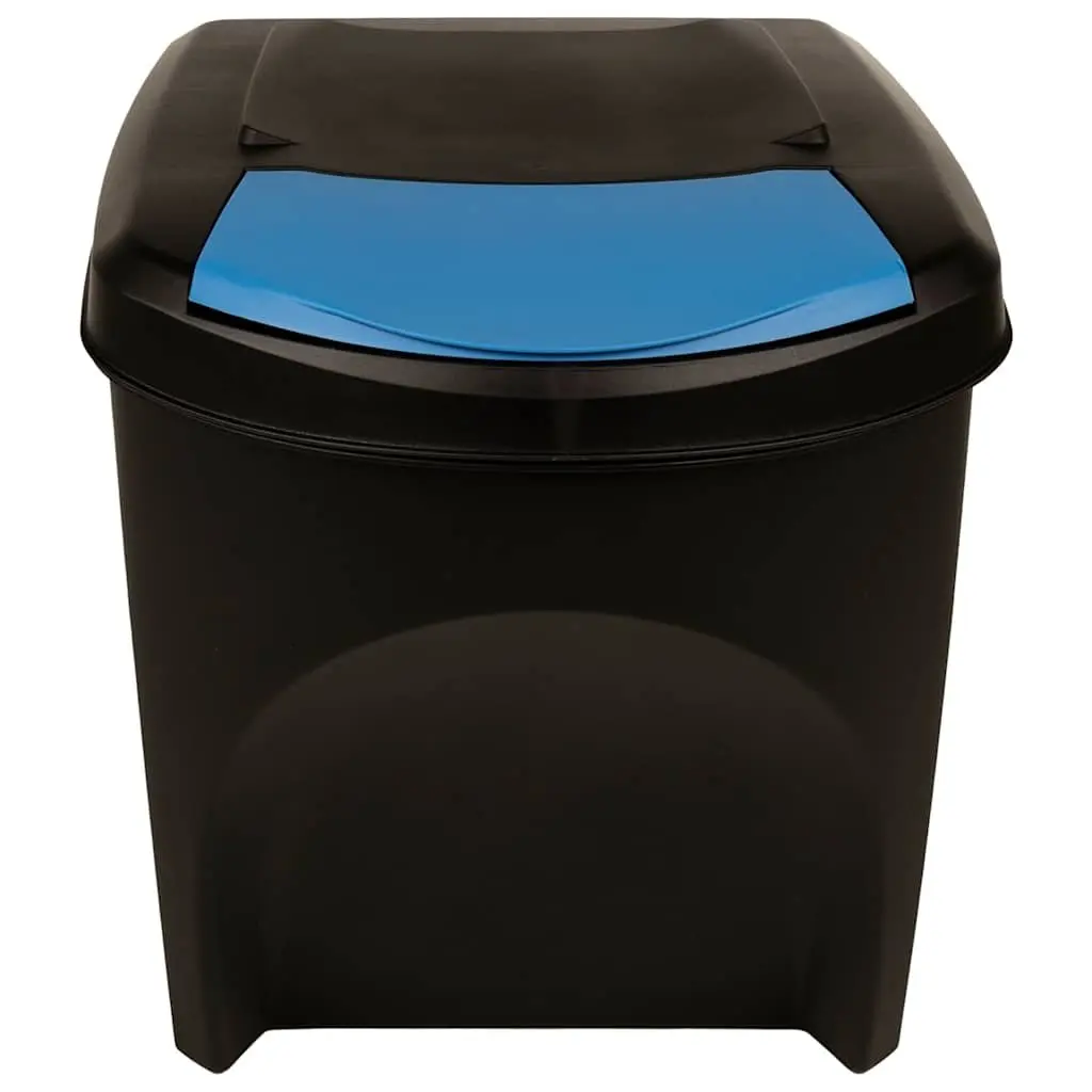 Stackable Garbage Bin Boxes Anthracite 100 L Waste Sorting Containers 4 Piece