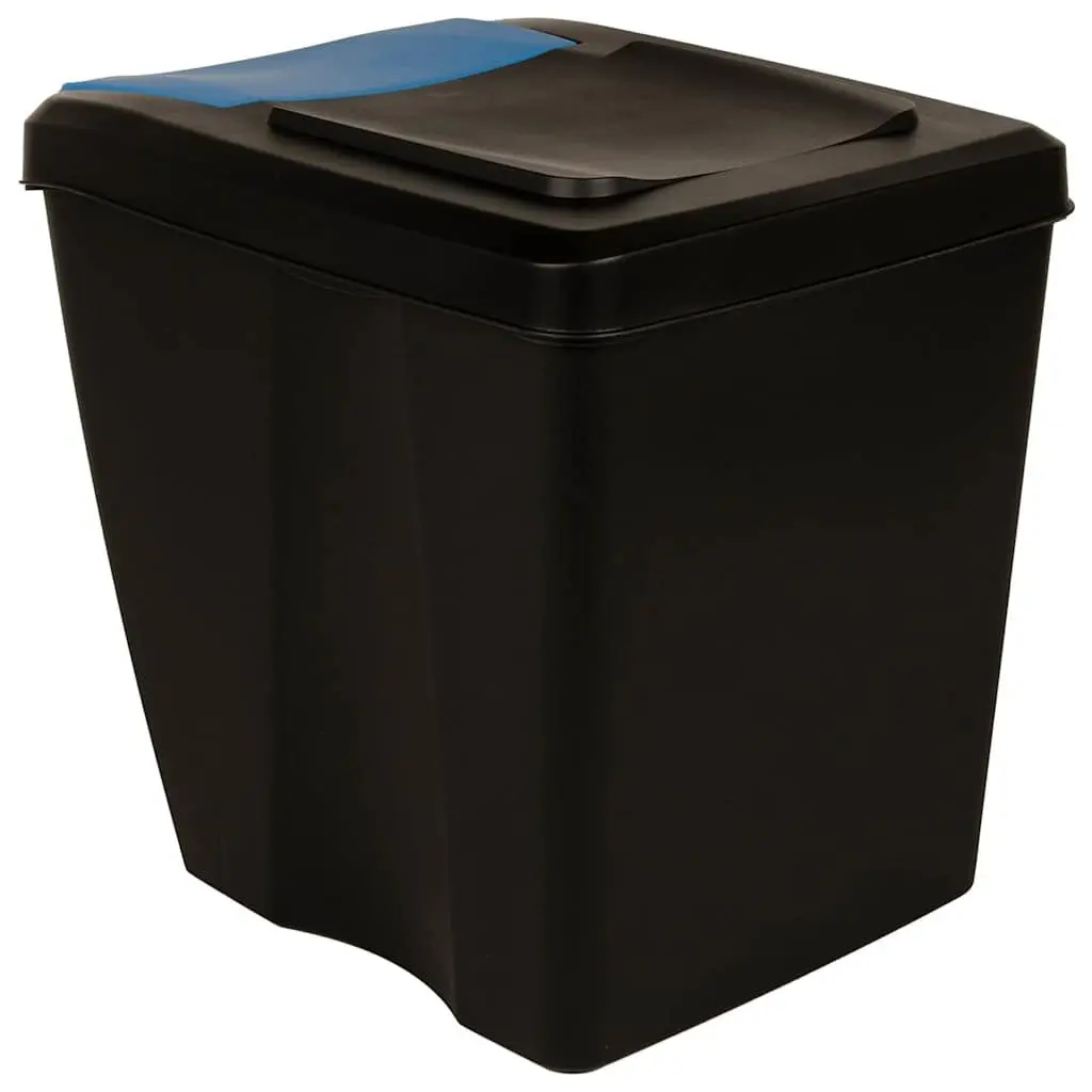 Stackable Garbage Bin Boxes Anthracite 100 L Waste Sorting Containers 4 Piece