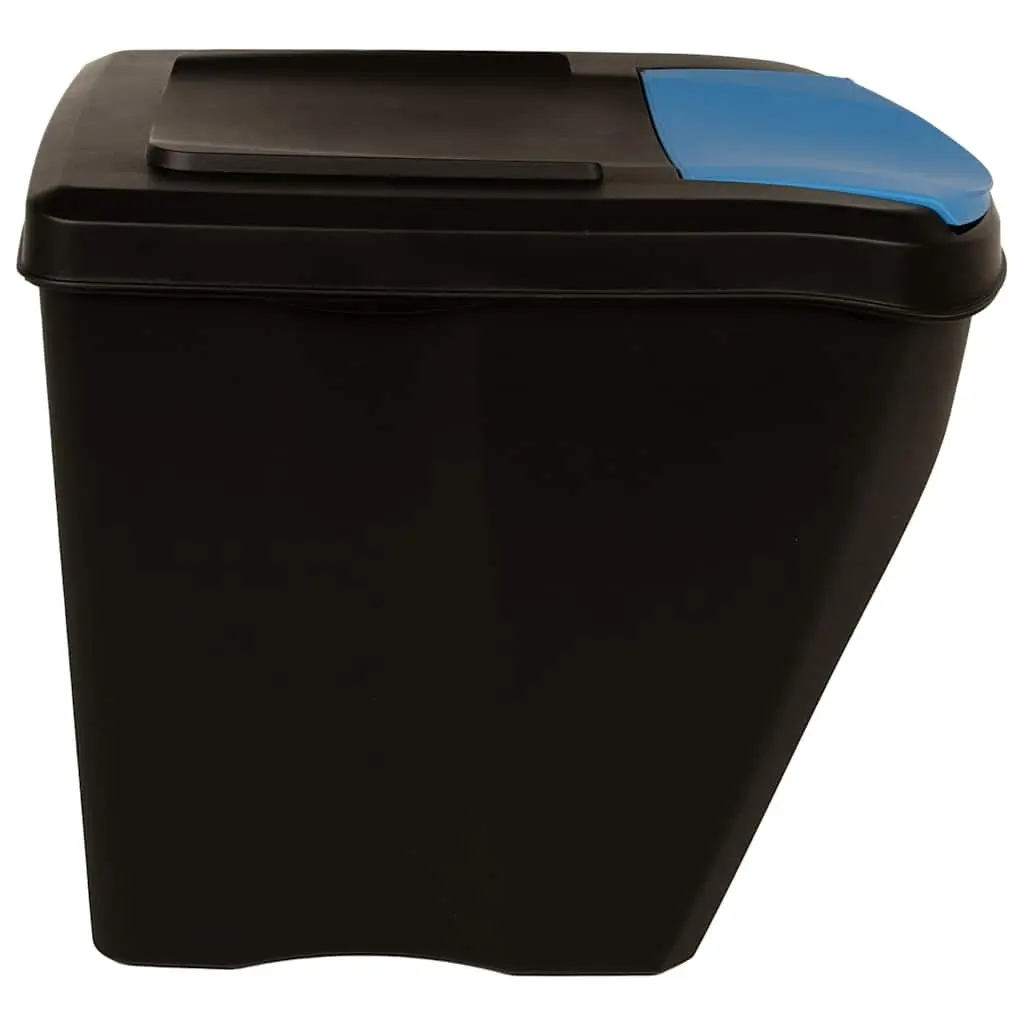 Stackable Garbage Bin Boxes Anthracite 100 L Waste Sorting Containers 4 Piece