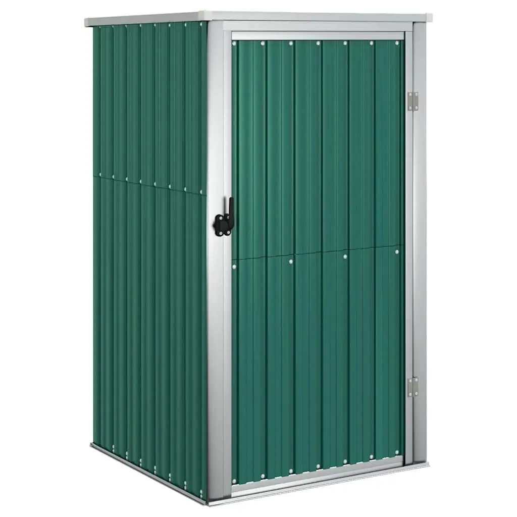 Garden Tool Shed Galvanised Steel Green 88x89x161cm
