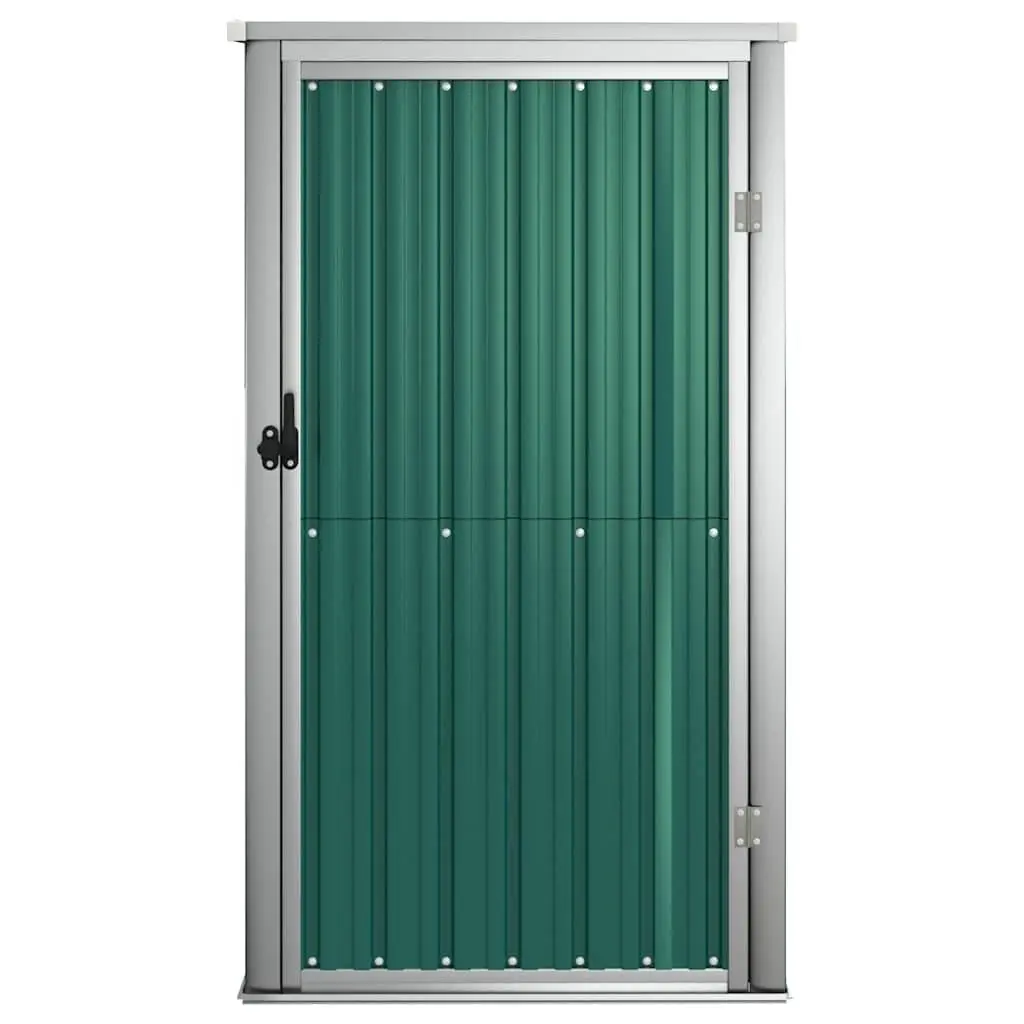 Garden Tool Shed Galvanised Steel Green 88x89x161cm