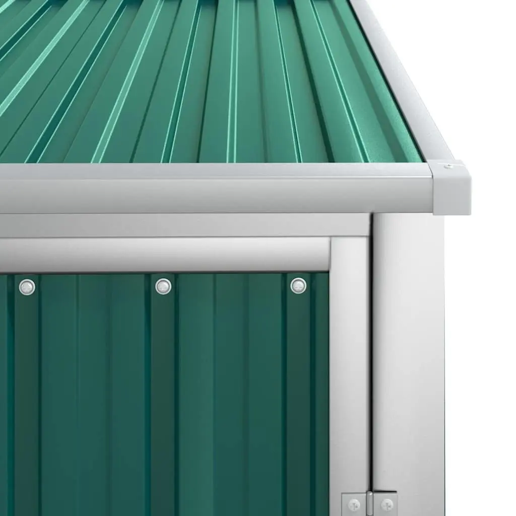 Garden Tool Shed Galvanised Steel Green 88x89x161cm