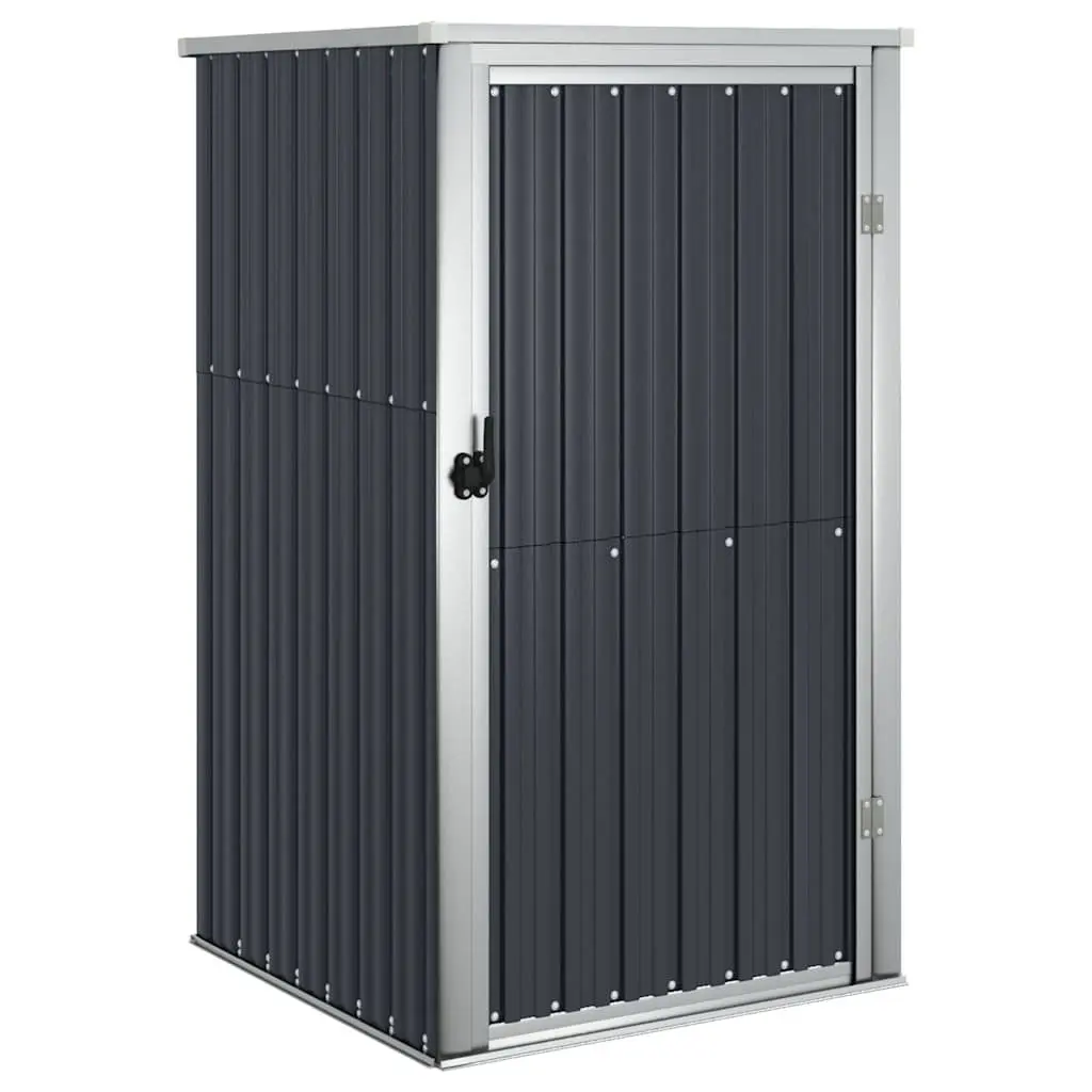 Garden Metal Storage Shed Anthracite Galvanised Steel 88x89x161cm