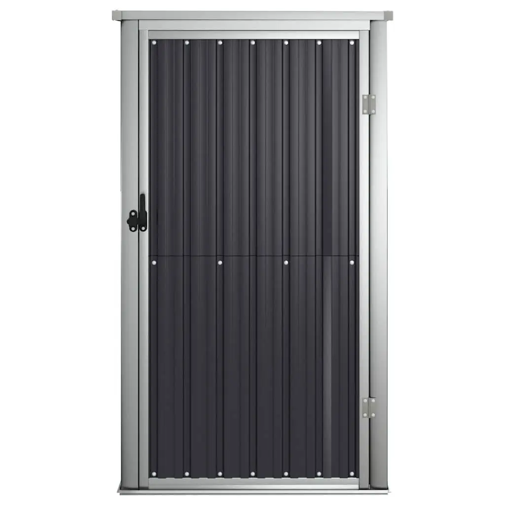 Garden Metal Storage Shed Anthracite Galvanised Steel 88x89x161cm