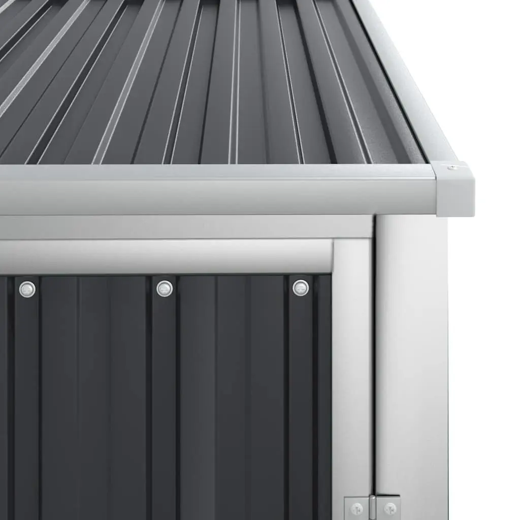 Garden Metal Storage Shed Anthracite Galvanised Steel 88x89x161cm