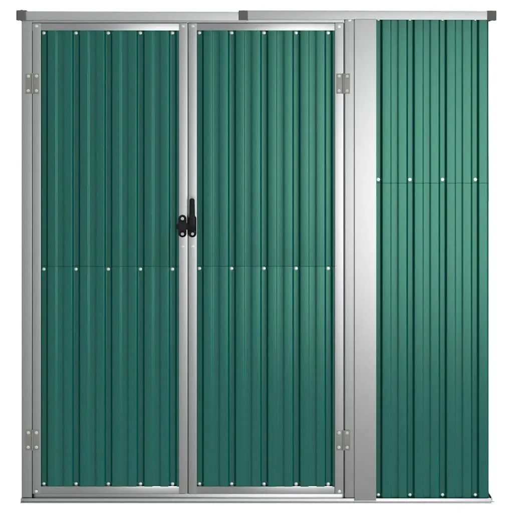 Garden Tool Shed Galvanised Steel Frame Green 161x89x161 cm