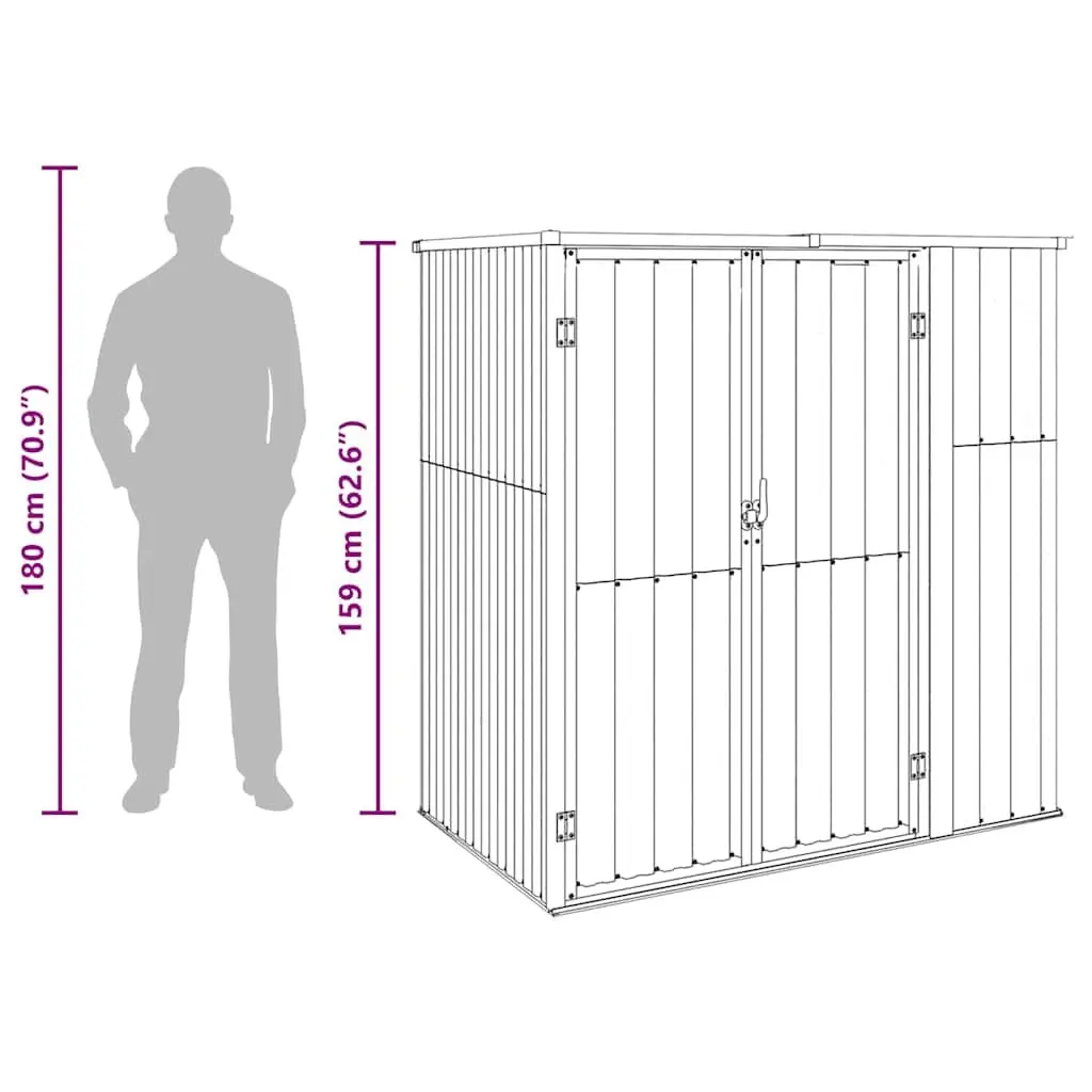 Garden Tool Shed with Galvanised Steel Frame