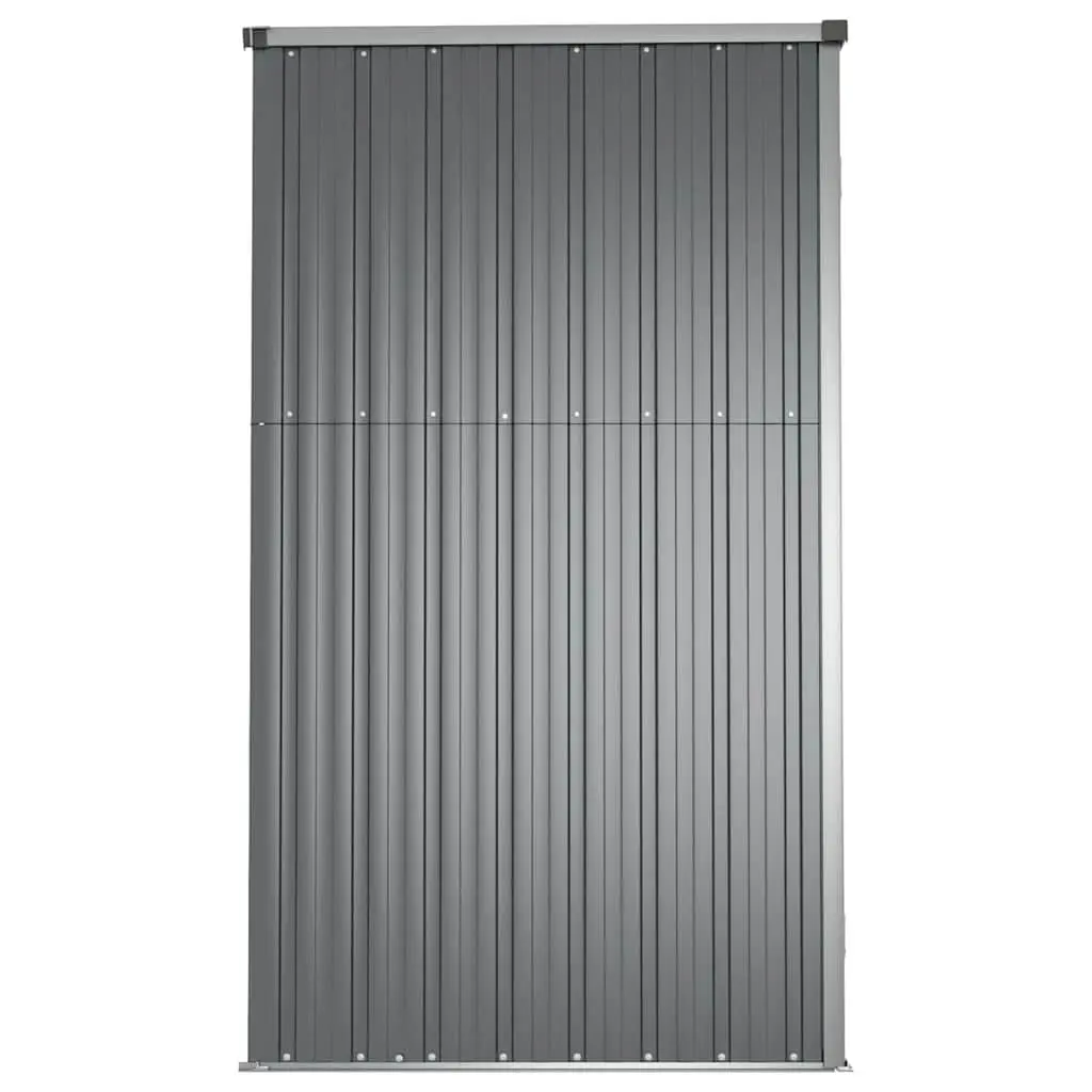 Garden Tool Shed Grey Galvanised Steel Frame 225x89x161 cm