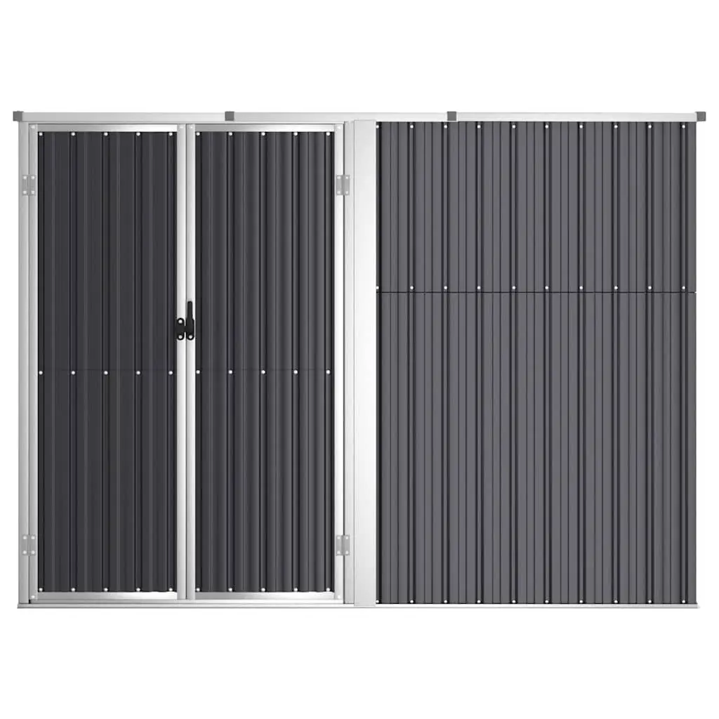 Garden Tool Shed Anthracite Galvanised Steel 225x89x161cm