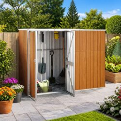 Your New Brown Garden Tool Shed Awaits You