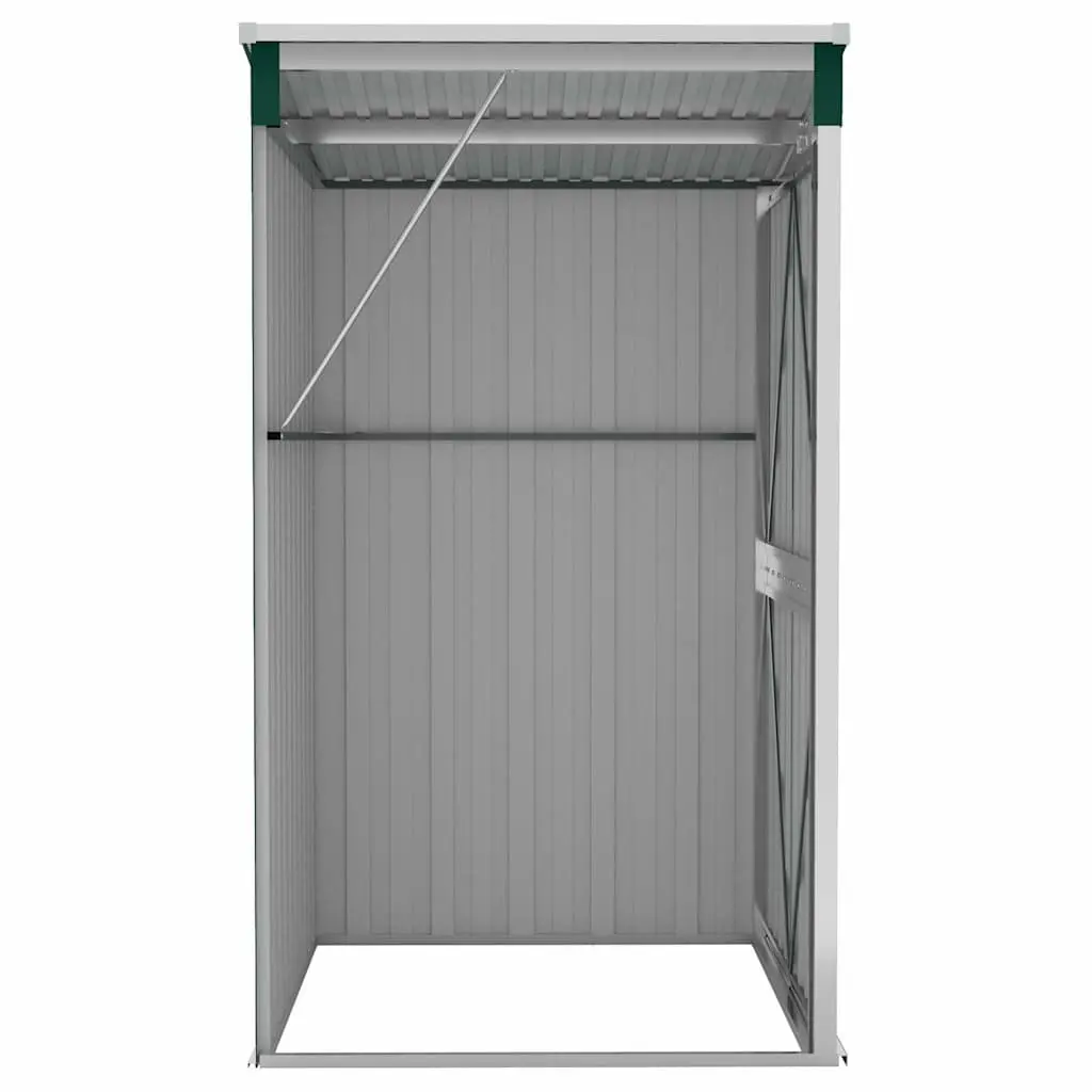 Wall-mounted Garden Shed 118x100x178cm Outdoor Storage Double Door Green