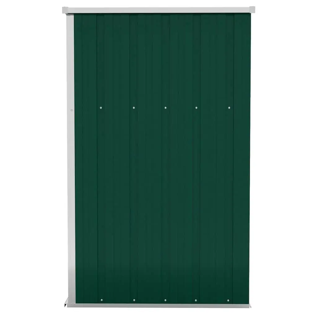 Wall-mounted Garden Shed 118x100x178cm Outdoor Storage Double Door Green
