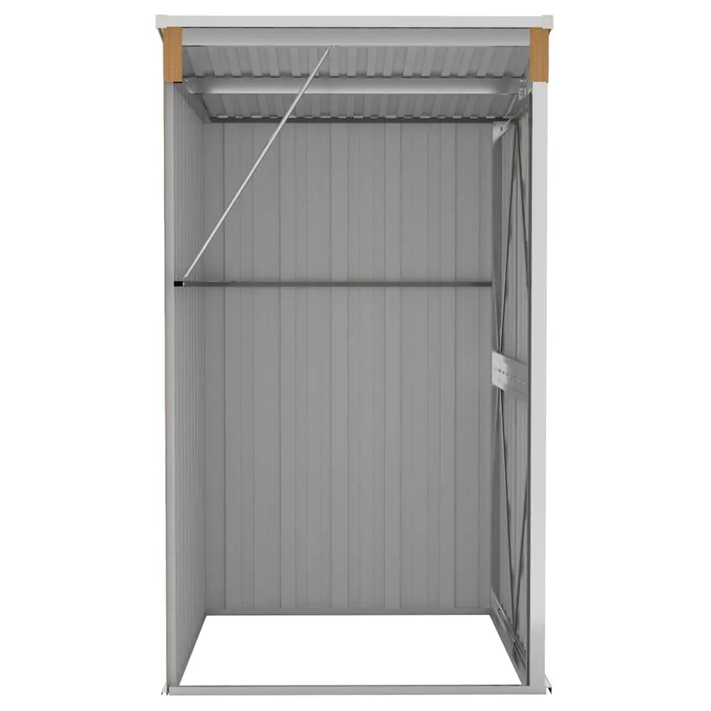 Wall-mounted Garden Shed Brown Galvanised Steel 118W x 100D x 178H cm