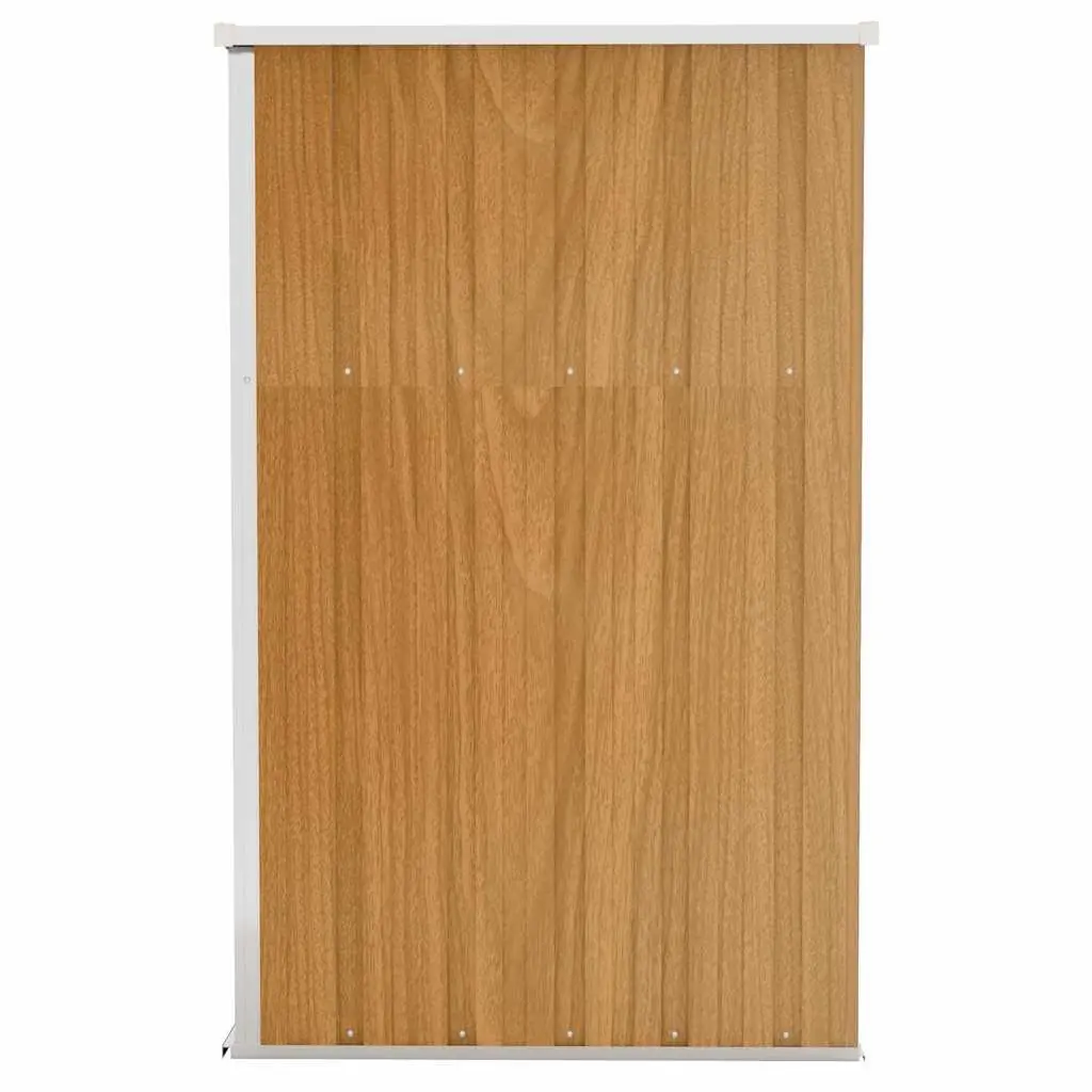 Wall-mounted Garden Shed Brown Galvanised Steel 118W x 100D x 178H cm