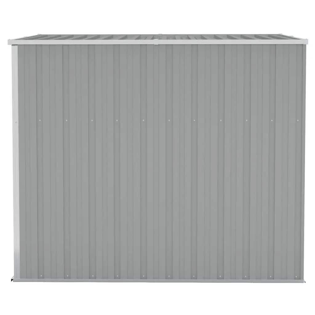 Wall-Mounted Garden Shed Grey Steel Storage Outdoor Tool Locker 118x194x178 cm