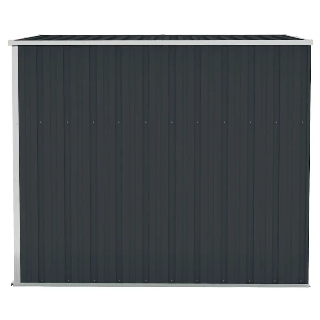 Wall-Mounted Garden Shed Anthracite Steel Double Door 118 x 194 x 178 cm