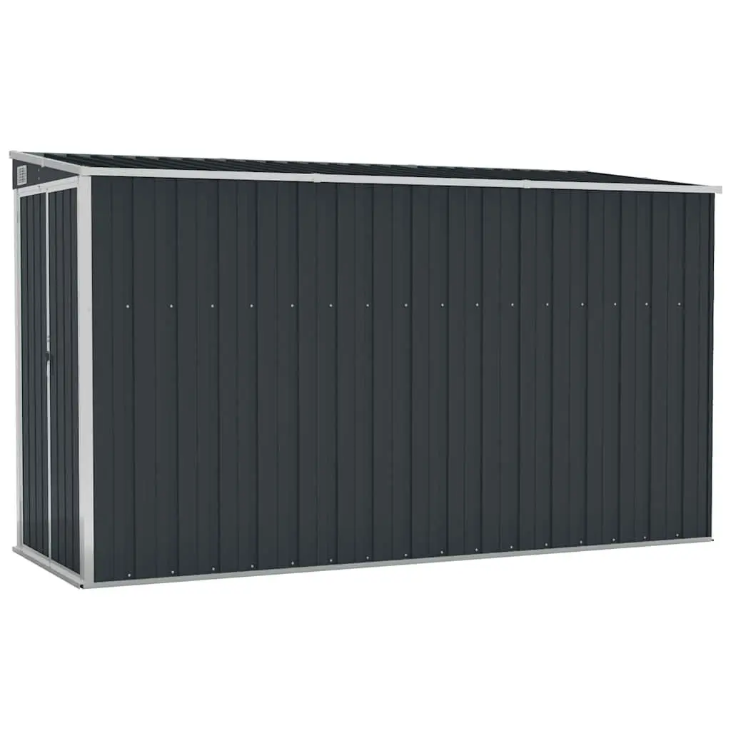 Wall-mounted Garden Shed Anthracite Galvanised Steel 118 x 288 x 178 cm