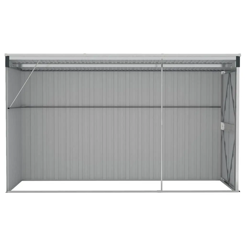 Wall-mounted Garden Shed Anthracite Galvanised Steel 118 x 288 x 178 cm