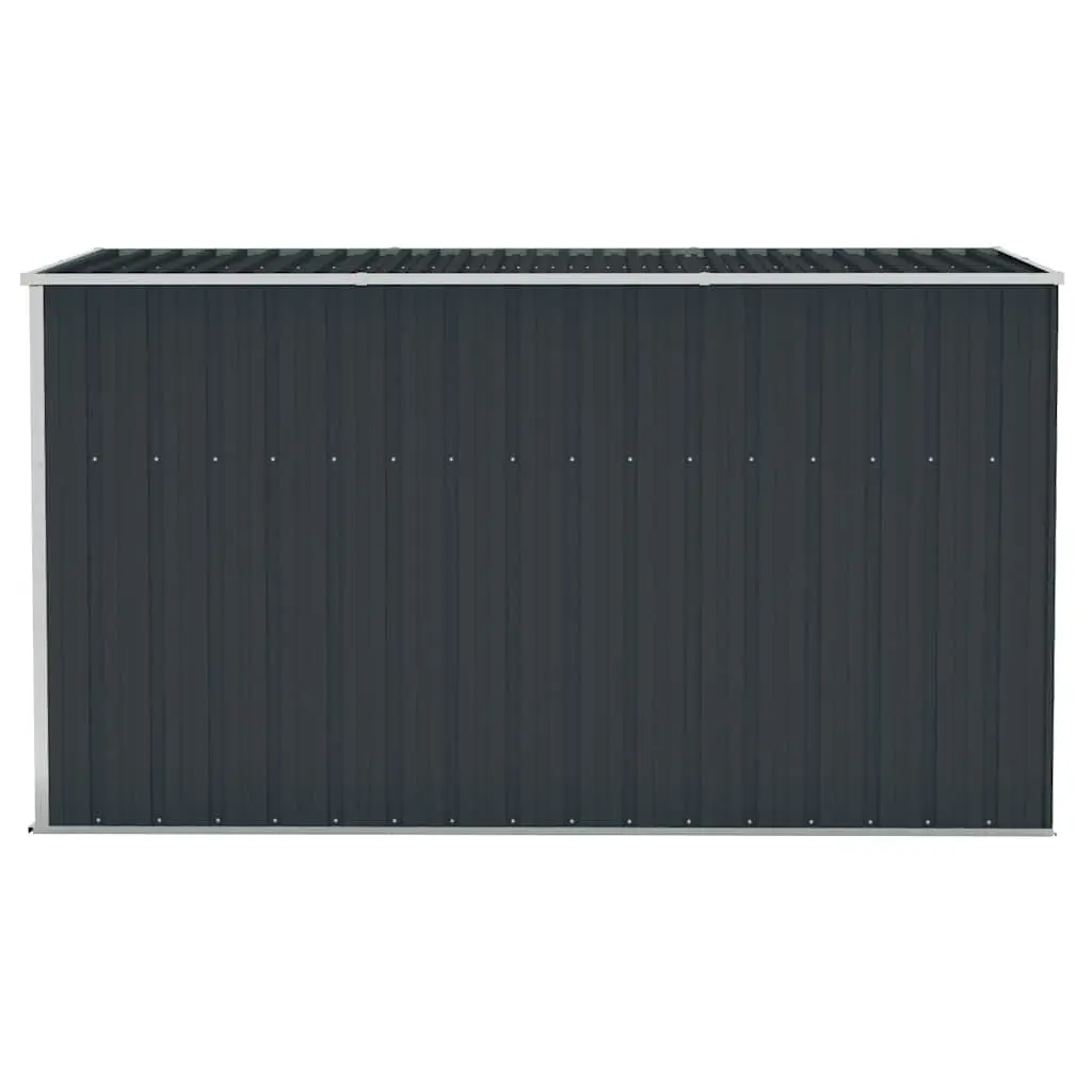 Wall-mounted Garden Shed Anthracite Galvanised Steel 118 x 288 x 178 cm