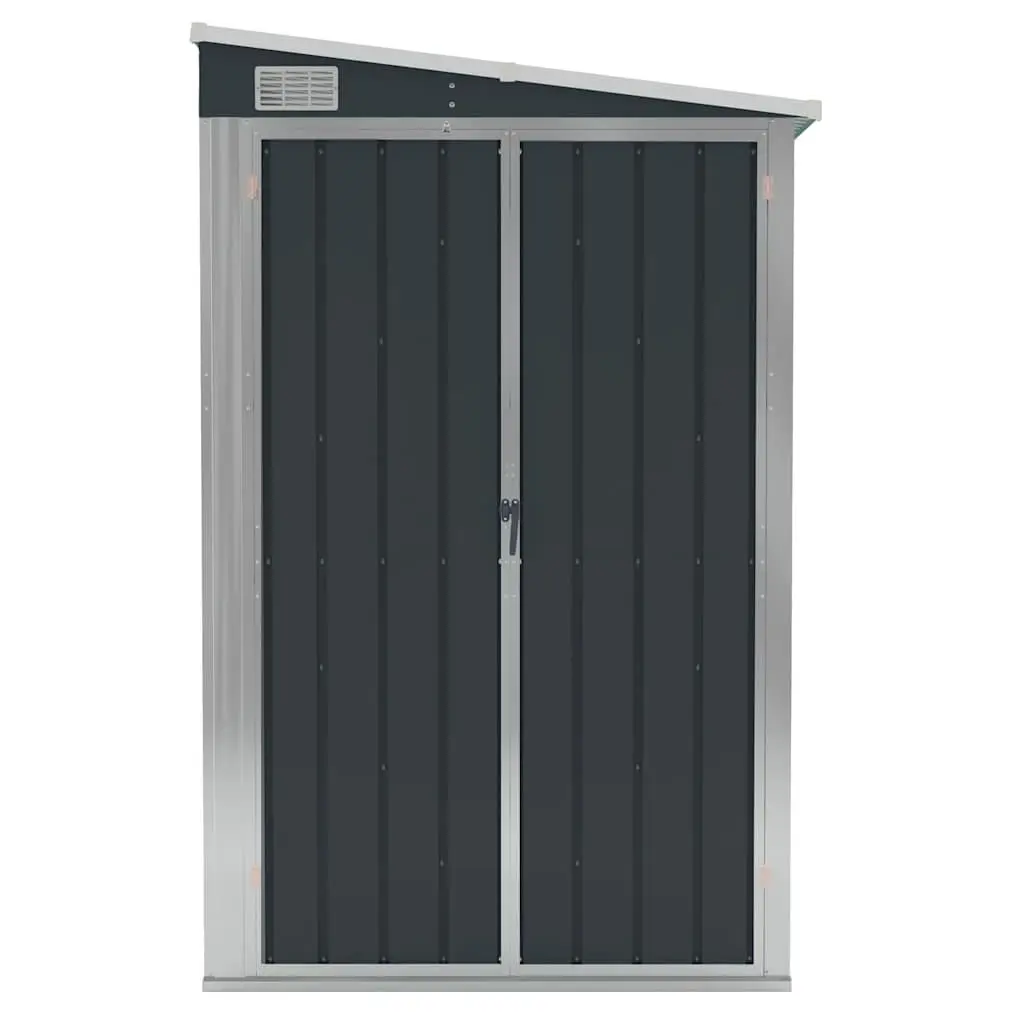 Wall-mounted Garden Shed Anthracite Galvanised Steel 118 x 288 x 178 cm