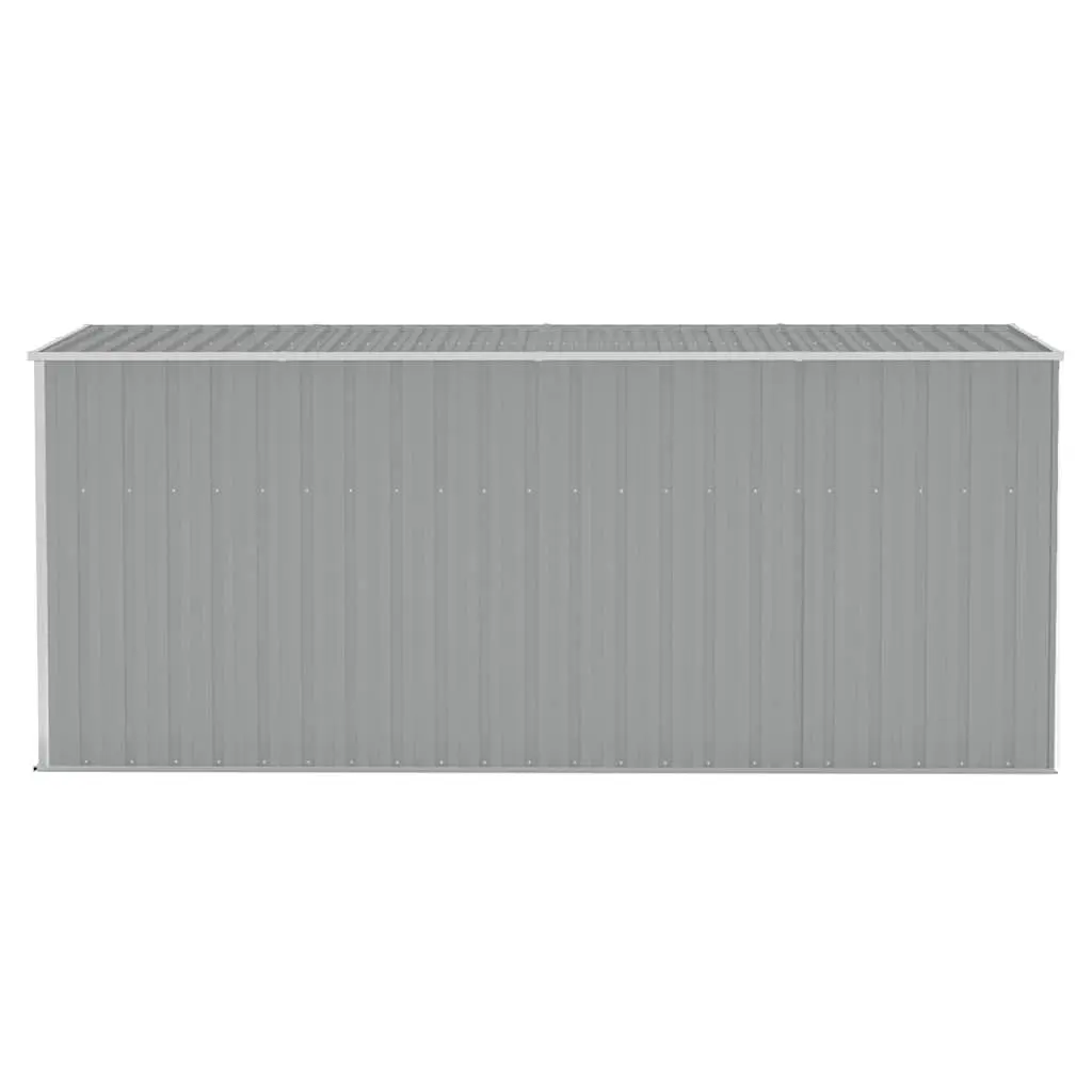 Wall-mounted Garden Shed Storage Grey Galvanised Steel 118 x 382 x 178 cm